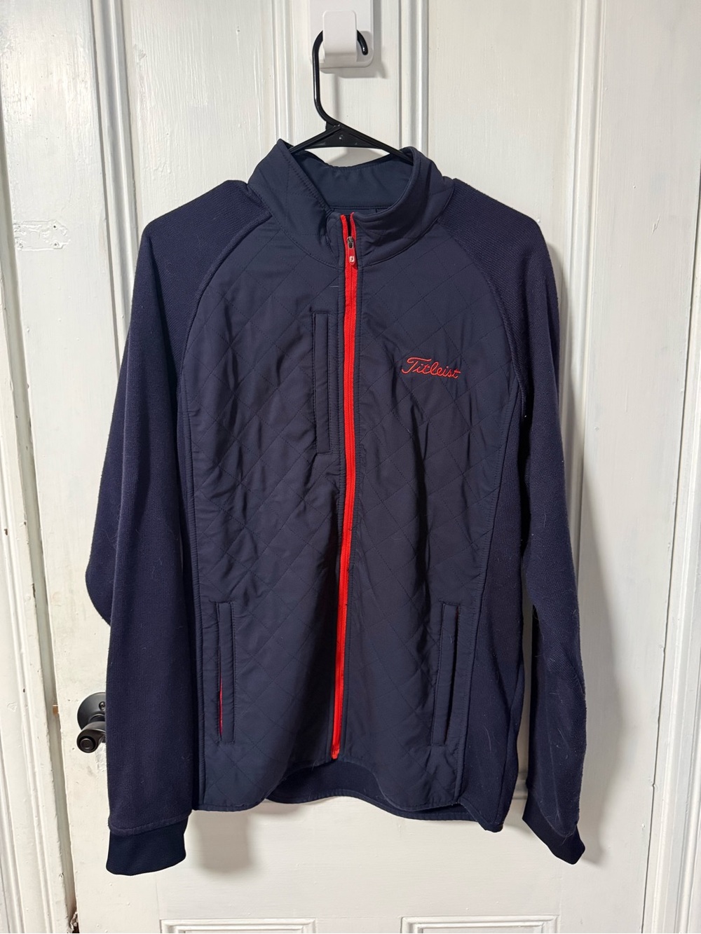 Titleist FootJoy Navy Jacket with Red Zip and Logo